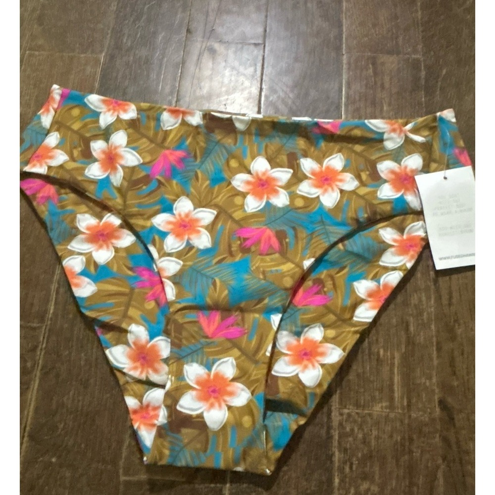 High Rise Bottom Fused Hawaii Bikini XXL New With Tags Tropical